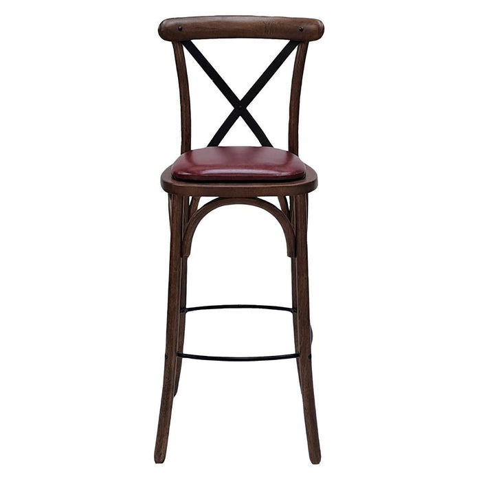 Bristol Bar Chair in Vintage with Bison Bordeaux Seat Everyday