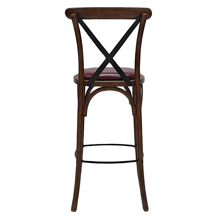 Bristol Bar Chair in Vintage with Bison Bordeaux Seat Everyday