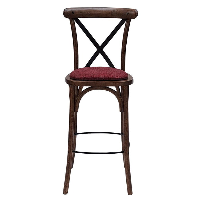 Bristol Bar Chair in Vintage with Shetland Scarlett Seat Everyday