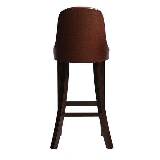 Kilsby Bar Chair in Dark Walnut with Bison Espresso Seat Everyday