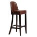 Kilsby Bar Chair in Dark Walnut with Bison Espresso Seat Everyday