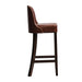 Kilsby Bar Chair in Dark Walnut with Bison Espresso Seat Everyday