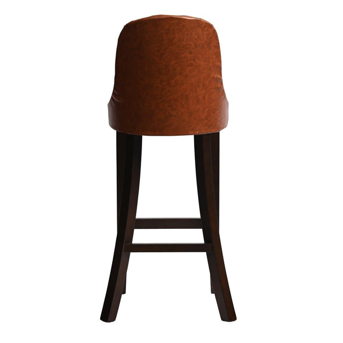 Kilsby Bar Chair in Dark Walnut with Bison Tan Seat Everyday