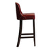 Kilsby Bar Chair in Dark Walnut with Bison Bordeaux Seat Everyday