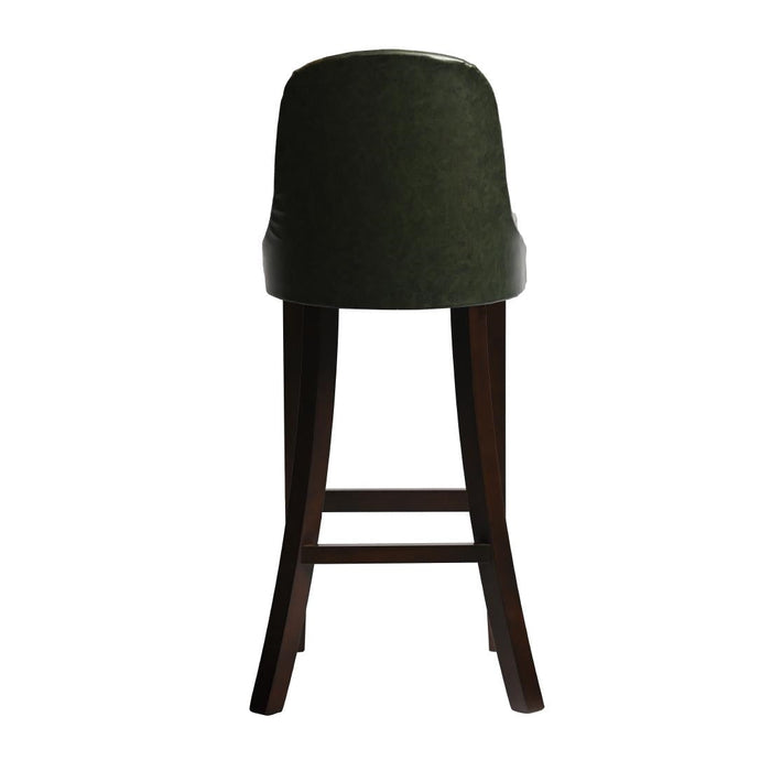 Kilsby Bar Chair in Dark Walnut with Bison Cedar Seat Everyday