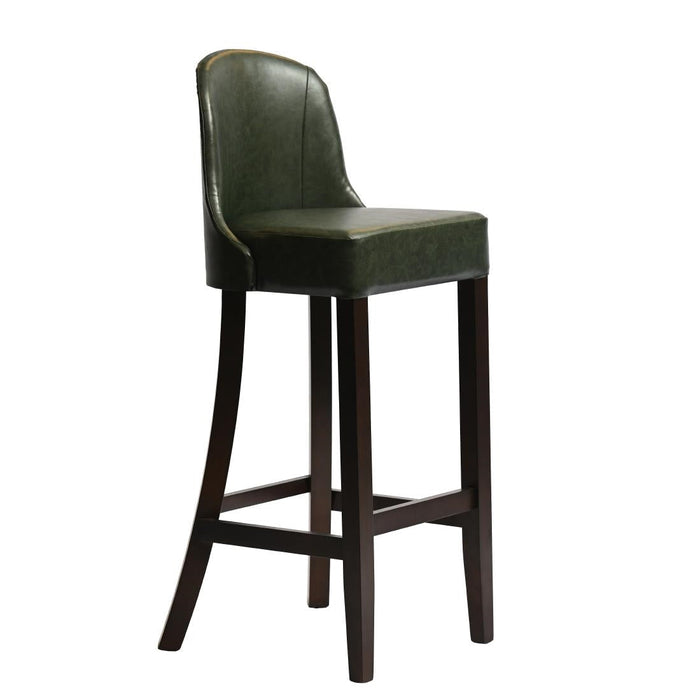 Kilsby Bar Chair in Dark Walnut with Bison Cedar Seat Everyday