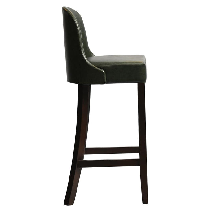 Kilsby Bar Chair in Dark Walnut with Bison Cedar Seat Everyday