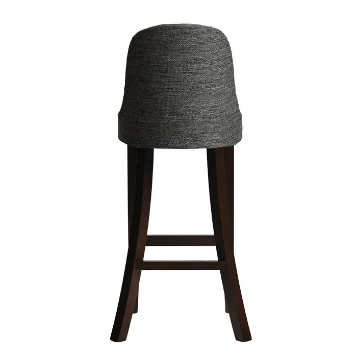 Kilsby Bar Chair in Dark Walnut with Shetland Smoke Seat Everyday