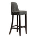 Kilsby Bar Chair in Dark Walnut with Shetland Smoke Seat Everyday