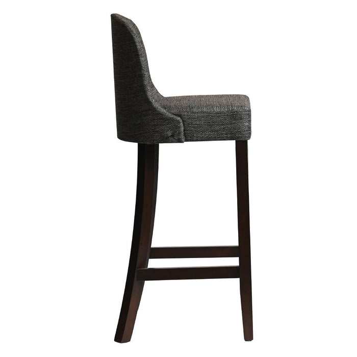 Kilsby Bar Chair in Dark Walnut with Shetland Smoke Seat Everyday