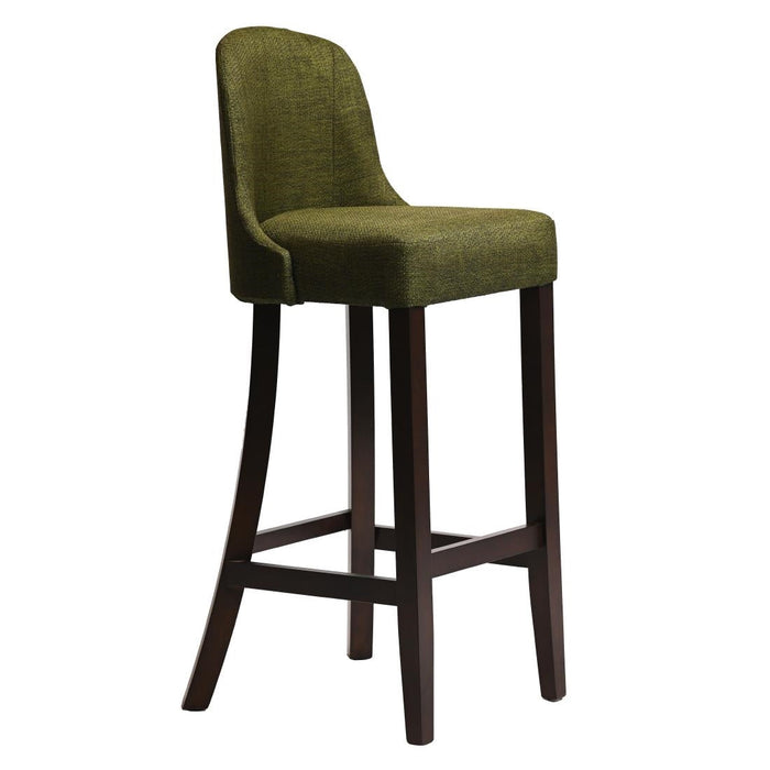 Kilsby Bar Chair in Dark Walnut with Shetland Forest Seat Everyday