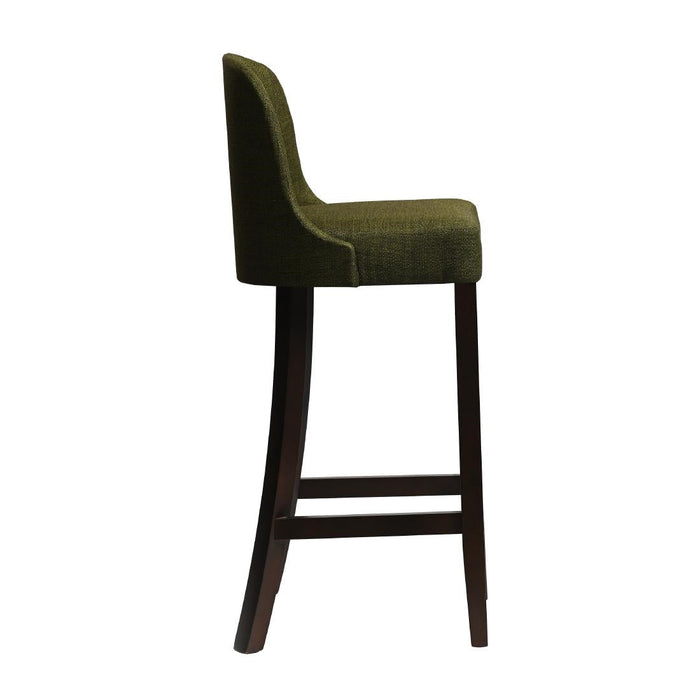 Kilsby Bar Chair in Dark Walnut with Shetland Forest Seat Everyday
