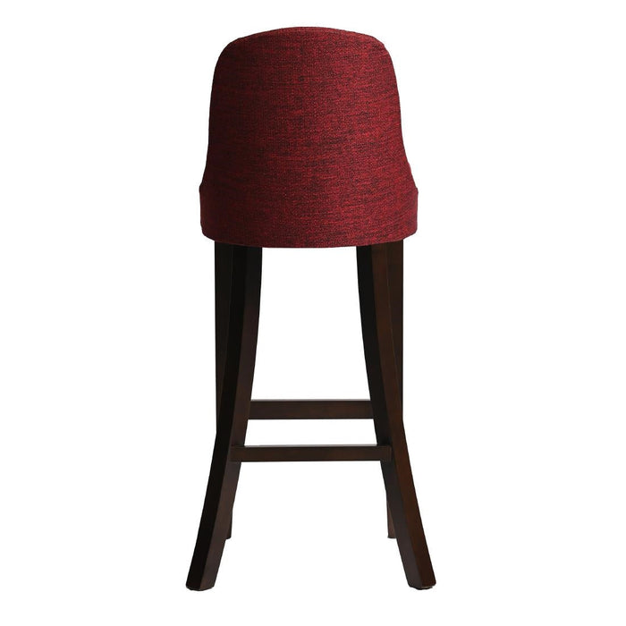 Kilsby Bar Chair in Dark Walnut with Shetland Scarlett Seat Everyday