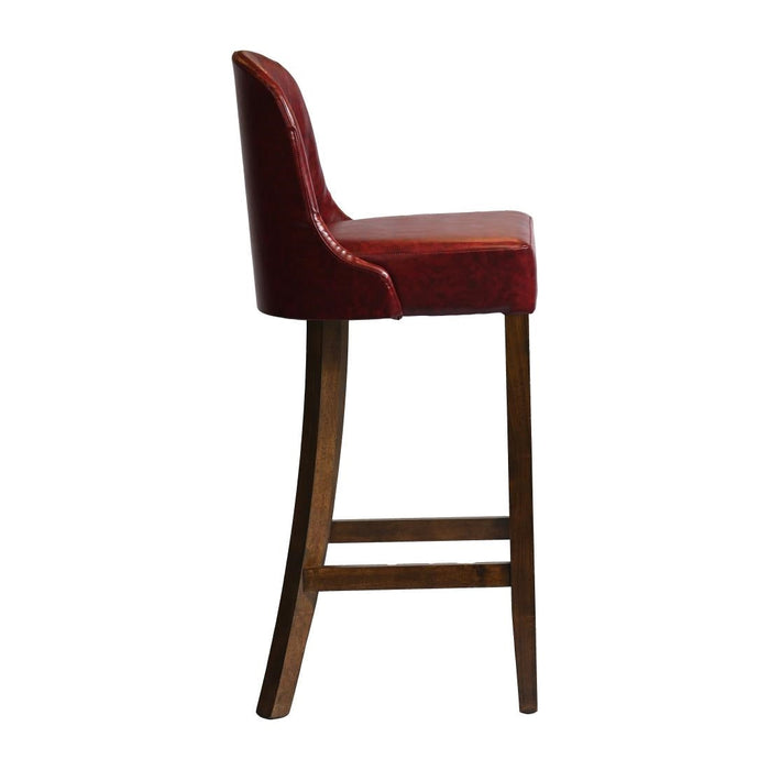 Kilsby Bar Chair in Vintage with Bison Bordeaux Seat Everyday