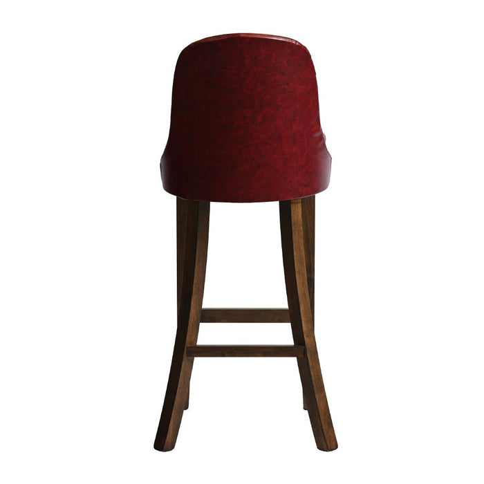 Kilsby Bar Chair in Vintage with Bison Bordeaux Seat Everyday