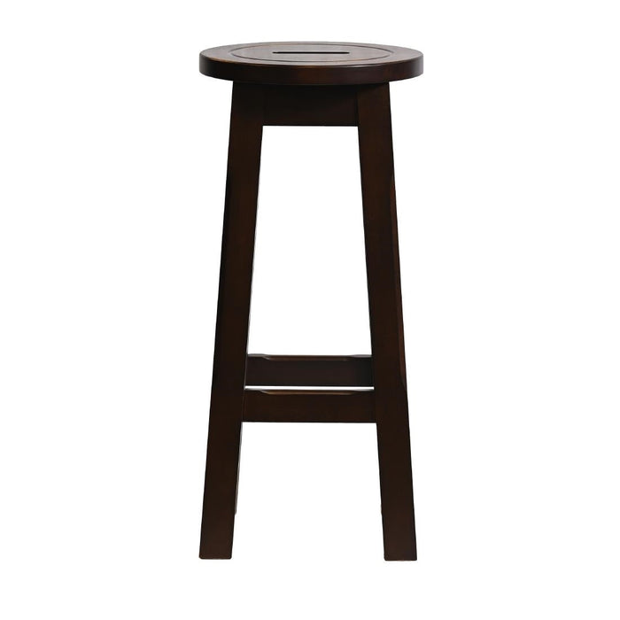 Wooden Top High Stool in Dark Walnut (2 Pack) Everyday