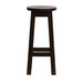 Wooden Top High Stool in Dark Walnut (2 Pack) Everyday