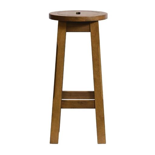 Wooden Top High Stool in Weathered Oak (2 Pack) Everyday