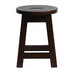 Wooden Top Low Stool in Dark Walnut (2 Pack) Everyday