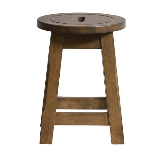 Wooden Top Low Stool in Weathered Oak (2 Pack) Everyday