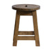 Wooden Top Low Stool in Weathered Oak (2 Pack) Everyday