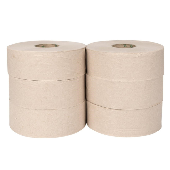 Jantex Green 100% Recycled Jumbo Roll Refill 2ply 300m (6 Pack) Jantex