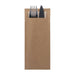 Europochette Classic Size Kraft Brown Cutlery Pouch with Kraft 2ply Napkin (500 Pack) Europochette