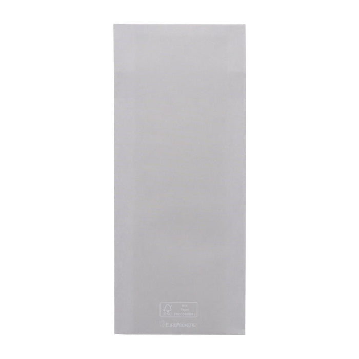 Europochette Classic Size Sea Salt Grey Cutlery Pouch with White 2ply Napkin (500 Pack) Europochette