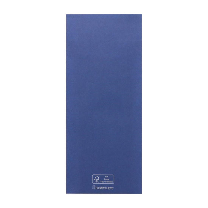 Europochette Classic Size Marine Blue Cutlery Pouch with Kraft 2ply Napkin (500 Pack) Europochette