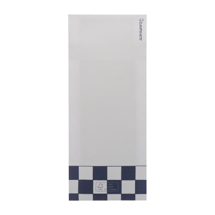 Europochette Classic Size Wine & Dine Cutlery Pouch with Blue 2ply Napkin (500 Pack) Europochette