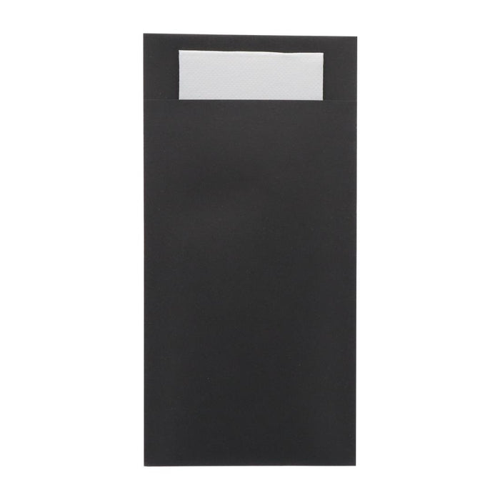 Royal Size | Black | White 2ply Napkin | Pack Quantity: 250
