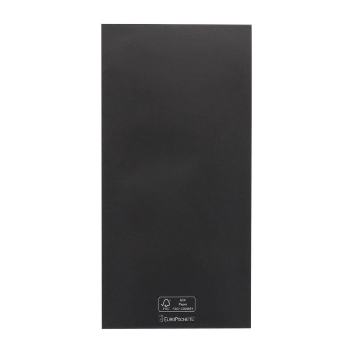 Europochette Royal Size Black Cutlery Pouch with White Soft 2ply Napkin (250 Pack) Europochette