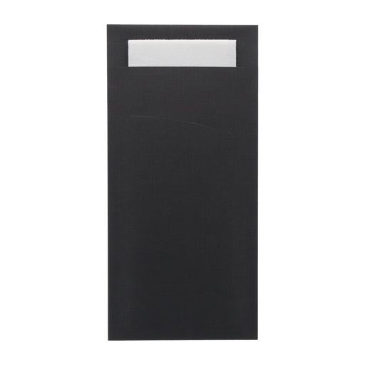 Extra Size | Black | White Airlaid Napkin | Pack Quantity: 200