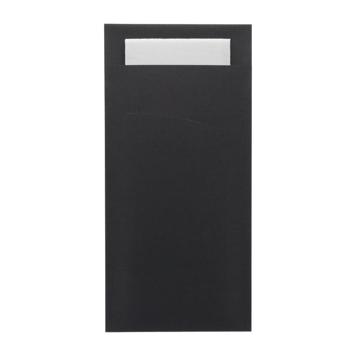 Extra Size | Black | White Airlaid Napkin | Pack Quantity: 200