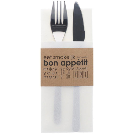 Europochette Kangaroo Fold Airlaid Napkins with Paper Sleeve (50 Pack) Europochette