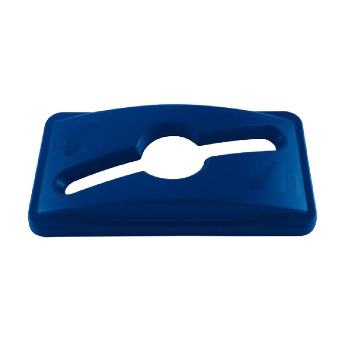 Rubbermaid Slim Jim Mixed Recycling Blue Lid Slim Jim