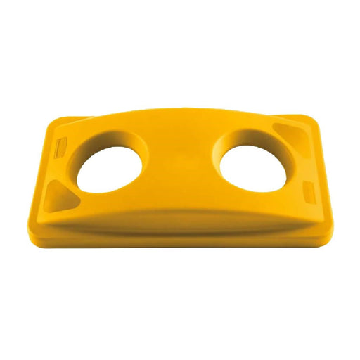 Rubbermaid Slim Jim Cans/Bottles Recycling Yellow Lid Slim Jim