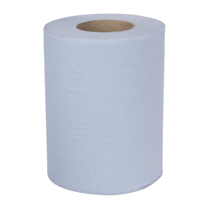 Nisbets Essentials Centrefeed Blue Rolls 2-Ply 320 Sheets (2 Pack) Nisbets Essentials