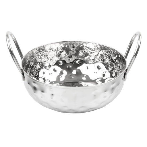 Olympia Table Presentation Hammered Kadai Dish Stainless Steel 150mm Olympia