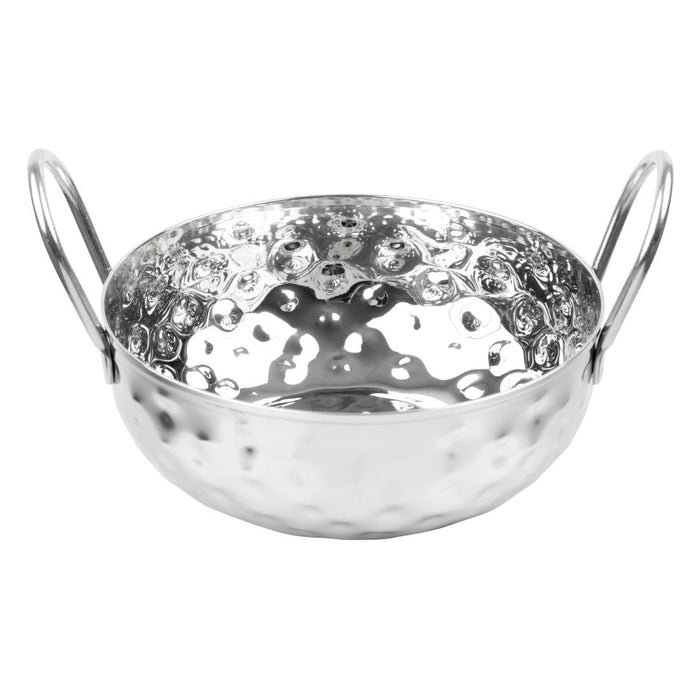 Olympia Table Presentation Hammered Kadai Dish Stainless Steel 150mm Olympia