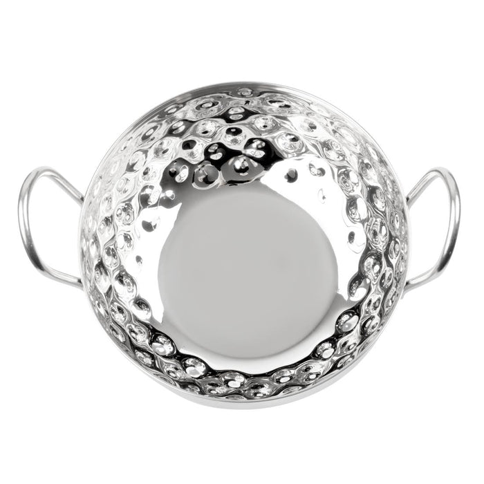 Olympia Table Presentation Hammered Kadai Dish Stainless Steel 150mm Olympia