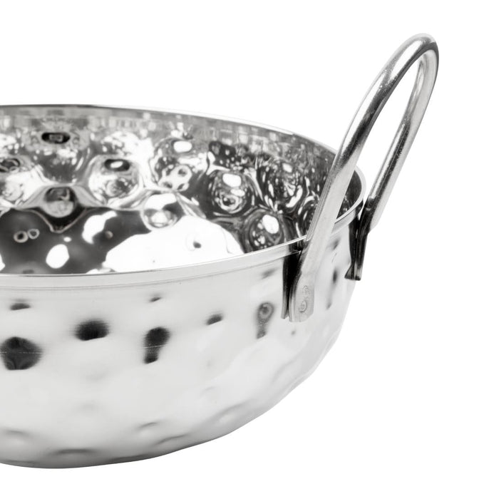 Olympia Table Presentation Hammered Kadai Dish Stainless Steel 150mm Olympia