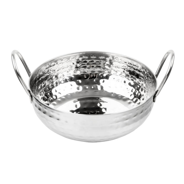 Olympia Table Presentation Hammered Kadai Dish Stainless Steel 200mm Olympia