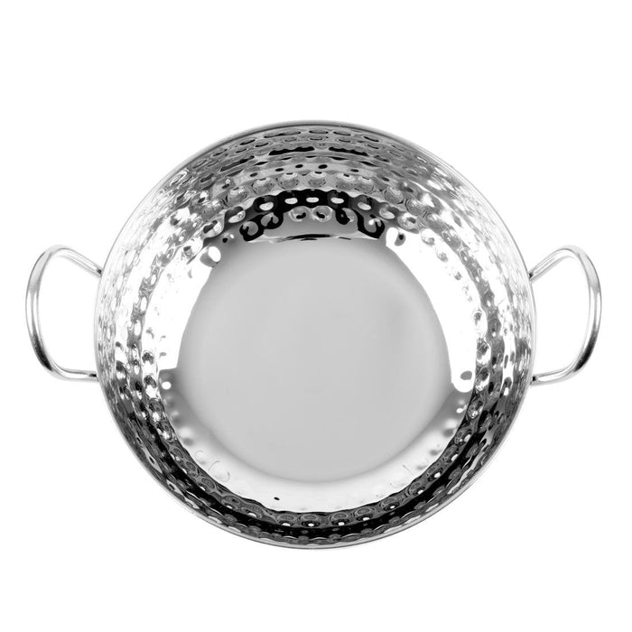 Olympia Table Presentation Hammered Kadai Dish Stainless Steel 200mm Olympia