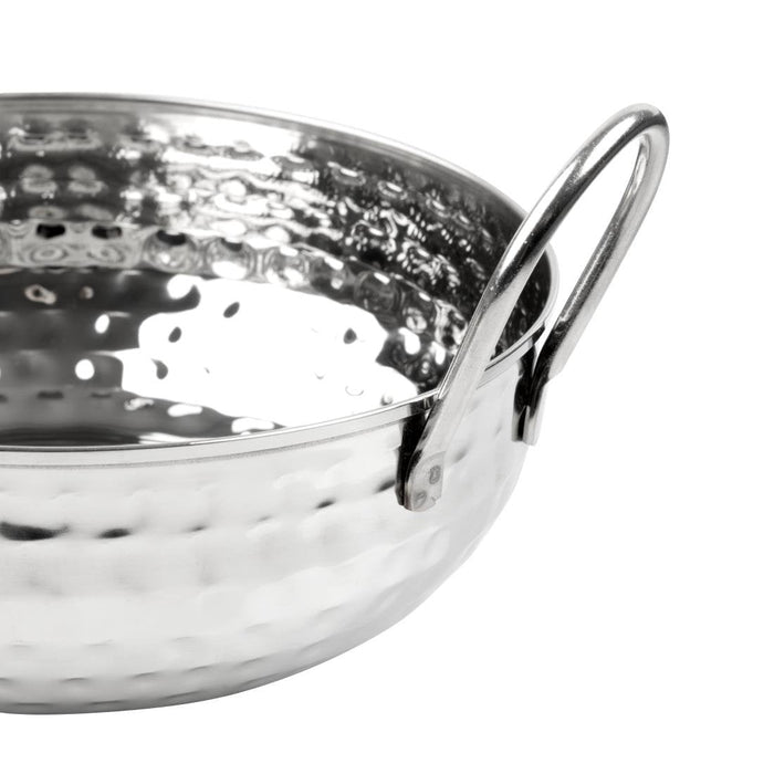 Olympia Table Presentation Hammered Kadai Dish Stainless Steel 200mm Olympia