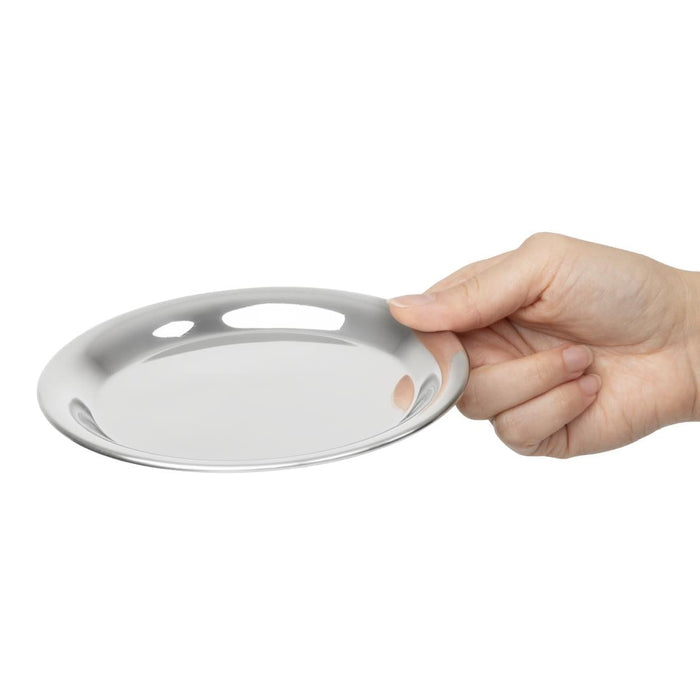 Olympia Round Stainless Steel Tip Tray 150mm Olympia