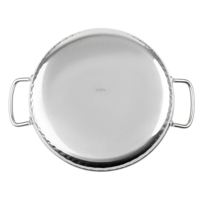 Olympia Table Presentation Handled Dish Stainless Steel Hammered 180mm Olympia