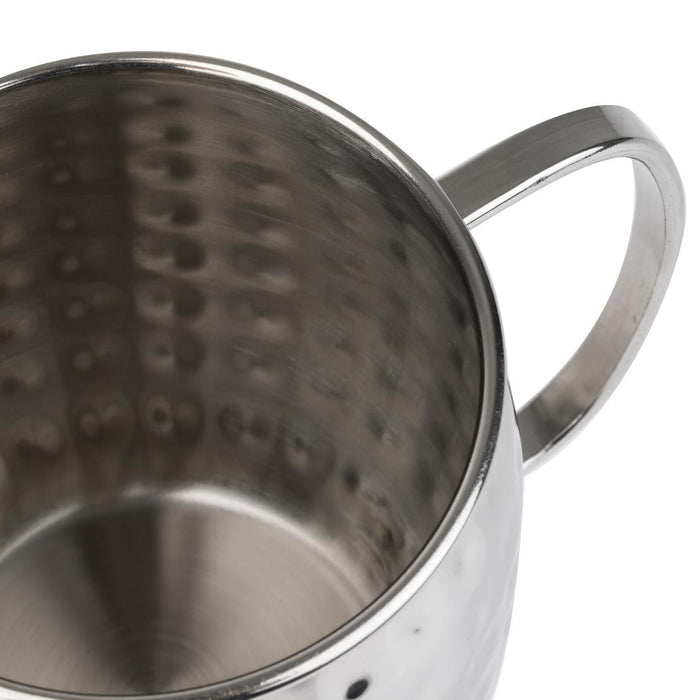 Olympia Barware Hammered Stainless Steel Mug 440ml Olympia