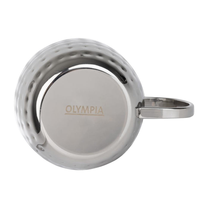 Olympia Barware Hammered Stainless Steel Mug 440ml Olympia