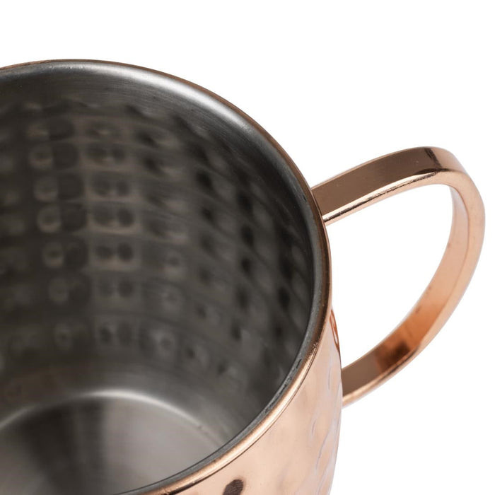 Olympia Barware Hammered Stainless Steel Copper Coated Mug 440ml Olympia